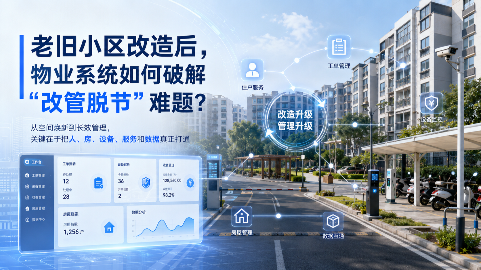 老旧小区改造后,物业系统如何破解“改管脱节”难题?